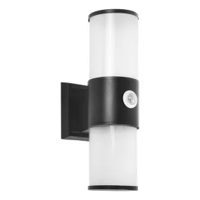   Adviti Dalia kültéri fali lámpa fém IP54 fekete 2xE27 mozgásérzékelővel