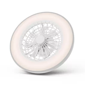   Avide Mennyezeti lámpa ventilátorral Whitney ezüst, 2x24W+15W motor, távirányítóval