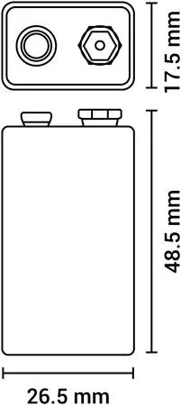Elem, 9V, 1 db, féltartós (szén-cink), zsugor, AGFAPHOTO "Heavy Duty"