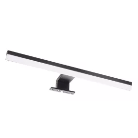   Avide LED Tükörvilágító Lámpa Szögletes Fekete Alu 400mm NW 4000K 8W IP44