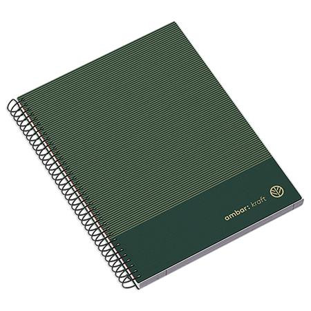 Spirálfüzet, A5, vonalas, 100 lap, keményfedeles, AMBAR "Kraft", vegyes színek