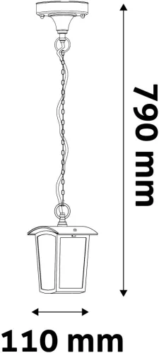 Avide kültéri függesztett  lámpa Coronado 1xE27 IP44 fekete