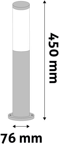 Avide kültéri álló lámpa Boca 1xE27 450mm IP44 Szatén Nikkel