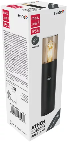 Avide kültéri álló lámpa Athen 1xE27 PIR 300mm IP54