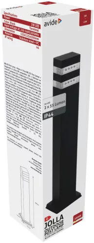 Avide kültéri álló lámpa Jolla LED 2W WW 500mm IP44 Fekete