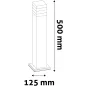   Avide kültéri álló lámpa Jolla LED 2W WW 500mm IP44 Szatén Nikkel