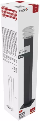 Avide kültéri álló lámpa Solana LED 1.5W WW 500mm IP44 Antracit