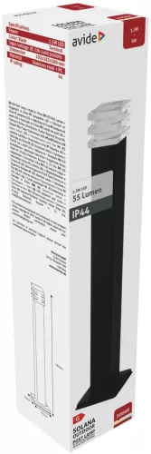 Avide kültéri álló lámpa Solana LED 1.5W WW 500mm IP44 Fekete