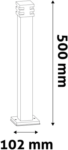 Avide kültéri álló lámpa Solana LED 1.5W WW 500mm IP44 Szatén Nikkel