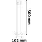   Avide kültéri álló lámpa Solana LED 1.5W WW 500mm IP44 Szatén Nikkel