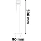   Avide kültéri álló lámpa Sunset LED 1.5W WW 500mm IP44 Szatén Nikkel