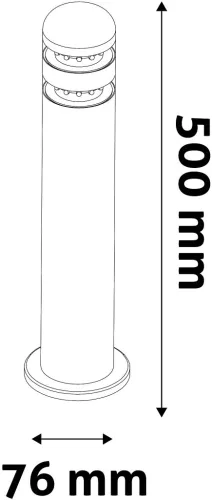 Avide kültéri álló lámpa York LED 2W NW 500mm IP44 Fekete