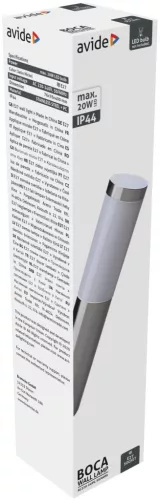 Avide kültéri fali lámpa Boca 1xE27 IP44 Szatén Nikkel