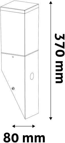 Avide kültéri fali lámpa Panama 1xE27 PIR IP44 Fekete