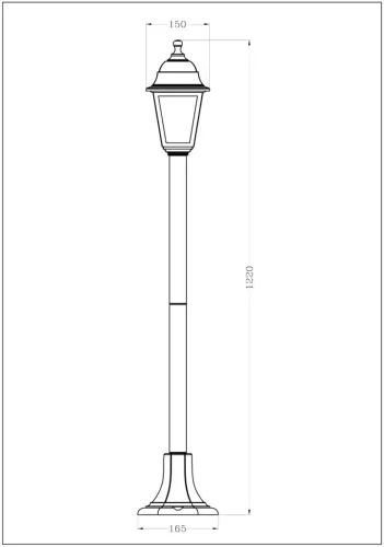 Avide Kültéri Álló Lámpa Blake 1xE27 1200mm Fekete IP44
