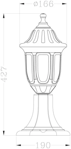 Avide Kültéri Álló Lámpa Mateo-S 430mm 1xE27 Fekete IP44