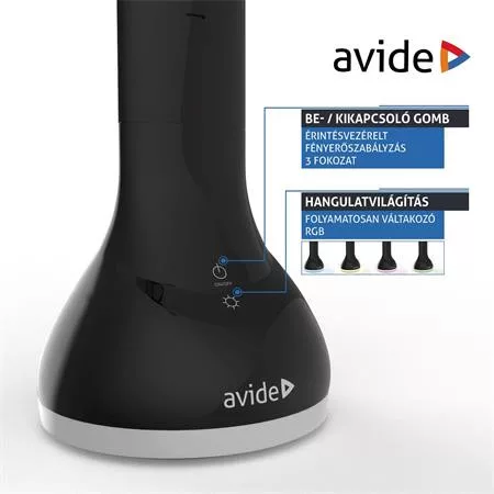 Asztali lámpa, LED, 4W, AVIDE "Calendar", fekete