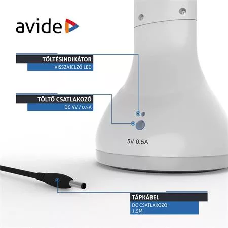 Asztali lámpa, LED, 4W, AVIDE "Calendar", fehér