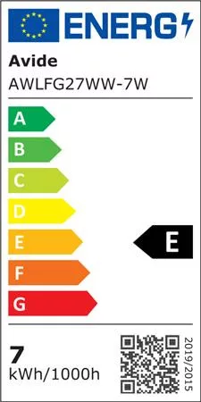 LED izzó, filament, E27, gömb, A60, 7W, 806lm, 2700K, AVIDE