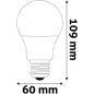 LED izzó, E27, gömb, A60, 9,5W, 1055lm, 4000K, AVIDE