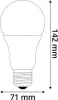 LED izzó, E27, gömb, A70, 16W, 1901lm, 4000K, AVIDE