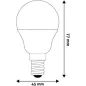 LED izzó, E14, kisgömb, G45, 4,5W, 470lm, 4000K, AVIDE