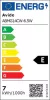 LED izzó, E14, kisgömb, G45, 6,5W, 806lm, 6400K, AVIDE