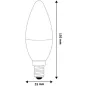 LED izzó, E14, gyertya, 4,5W, 470lm, 6400K, AVIDE