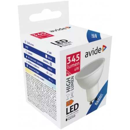 LED izzó, GU10 spot, 4W, 345lm, 6400K, AVIDE