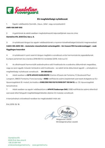 CADO-W6 VISSZAHÚZHATÓ ZUHANÁSGÁTLÓ_6M