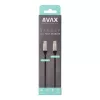 Töltőkábel, USB-C - USB-C, 60W, 1,5 m, AVAX "CB302G", acélszürke