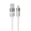 Töltőkábel, USB-A - lightning (Apple), 1 m, AVAX "CB310 Glowy", fehér