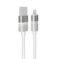   Töltőkábel, USB-A - lightning (Apple), 1 m, AVAX "CB310 Glowy", fehér