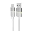 Töltőkábel, USB-A - USB-C, 18W, 1 m, AVAX "CB312 Glowy", fehér