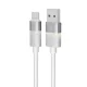 Töltőkábel, USB-A - USB-C, 18W, 1 m, AVAX "CB312 Glowy", fehér