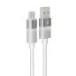   Töltőkábel, USB-A - USB-C, 18W, 1 m, AVAX "CB312 Glowy", fehér