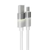 Töltőkábel, USB-A - USB-C, 18W, 1 m, AVAX "CB312 Glowy", fehér