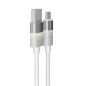   Töltőkábel, USB-A - USB-C, 18W, 1 m, AVAX "CB312 Glowy", fehér