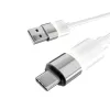 Töltőkábel, USB-A - USB-C, 18W, 1 m, AVAX "CB312 Glowy", fehér