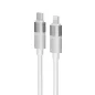   Töltőkábel, USB-C - lightning (Apple), 27W, 1 m, AVAX "CB314 Glowy", fehér