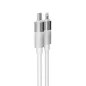   Töltőkábel, USB-C - lightning (Apple), 27W, 1 m, AVAX "CB314 Glowy", fehér