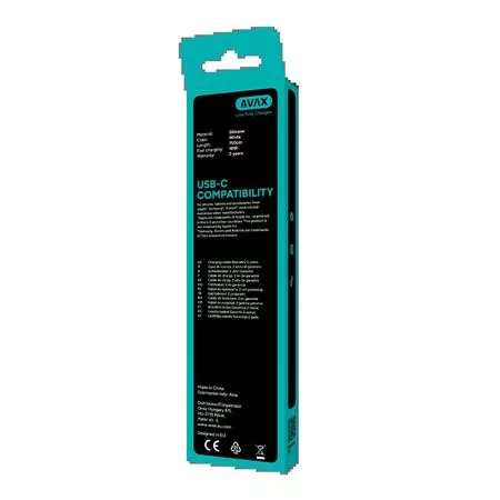 Töltőkábel, USB-A - USB-C, 18W, 1,5 m, AVAX "CB3301", fehér