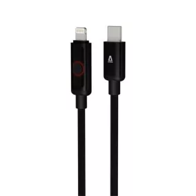   Töltőkábel, USB-C - lightning (Apple), 27W, 1 m, AVAX "CB651 Pulsey", szürke