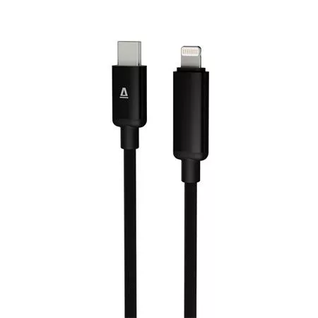 Töltőkábel, USB-C - lightning (Apple), 27W, 1 m, AVAX "CB651 Pulsey", szürke