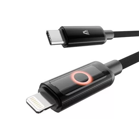 Töltőkábel, USB-C - lightning (Apple), 27W, 1 m, AVAX "CB651 Pulsey", szürke