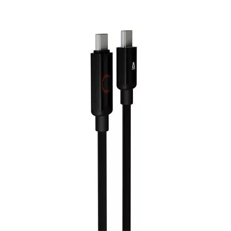 Töltőkábel, USB-C - USB-C, 60W, 1 m, AVAX "CB654 Pulsey", szürke