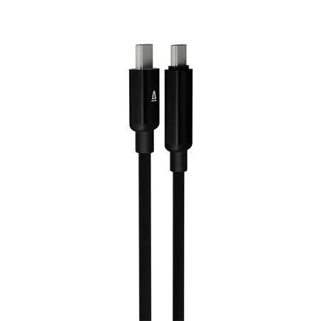 Töltőkábel, USB-C - USB-C, 60W, 1 m, AVAX "CB654 Pulsey", szürke