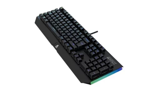 Billentyűzet, vezetékes, HUN, gaming, alumínium, AVAX "FS01", fekete