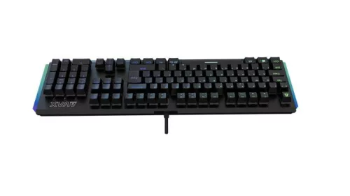 Billentyűzet, vezetékes, HUN, gaming, alumínium, AVAX "FS01", fekete