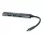USB-C elosztó-HUB, 4 port, USB 3.0, AVAX "HB601", fekete